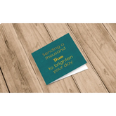 Teal greeting card voor het verzenden van een dua | Greeting card sending Dua Green